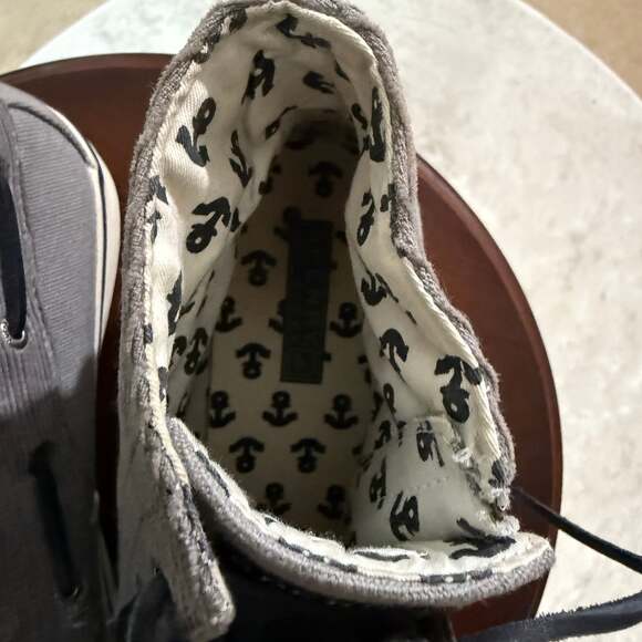Sperry Top Sider Women's Grey Corduroy High Top Zip Sneaker 6.5 - Picture 3 of 7